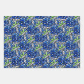 テキサス州ブルーボンネットテキサンラブフラワー ラッピングペーパーシート (正面3)