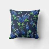 テキサス州ブルーボンネットテキサン州フラワーブルーボンネット クッション (裏面)