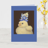 テキサス州ブルーボンネットハットカードを覗き込む カード (黄色い花)