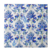 テキサス州ブルーボンネットパターン、ブルーフローラリピート タイル (正面)