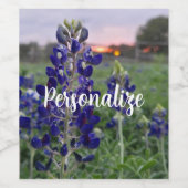 テキサス州ブルーボンネットファームサンセット ワインラベル (シングルラベル)