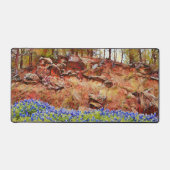 テキサス州ブルーボンネットフラワーアンドマウンテンアート デスクマット (正面)