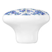 テキサス州ブルーボンネットブルーワイルドフラワーフローラルパターン セラミックノブ (側面)