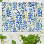 テキサス州ブルーボンネットワイルドフラワーパターン キッチンタオル (折り畳み)