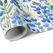 テキサス州ブルーボンネットワイルドフラワーパターン ラッピングペーパー (ロールコーナー)