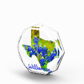 テキサス州ブルーボンネット州のテキサス州w名 フォトブロック (右)