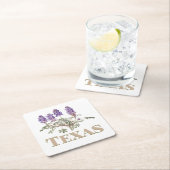 テキサス州ブルーボンネット2 スクエアペーパーコースター (インサイチュ)