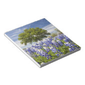 テキサス州ブルーボンネット(ルピナス・テクシス)とオーク ノートパッド (アングル)