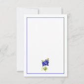 テキサス州ブルーボンネモダン結婚フラワーズ サンキューカード (裏面)