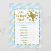 テキサス州ブルー金ゴールドは正しい価格ベビーゲーム (正面/裏面)