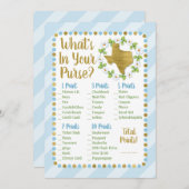 テキサス州ブルー金ゴールド財布シャワーゲームの内容 (正面/裏面)