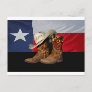 テキサス州ブーツ&ハット.jpg ポストカード
