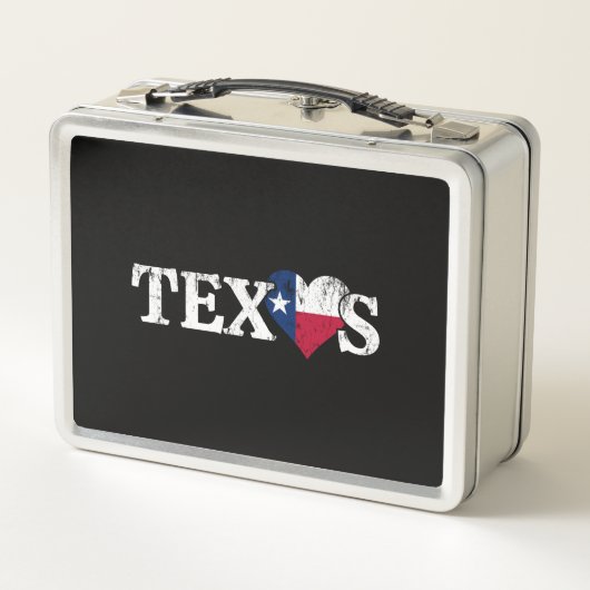 テキサス州プライドラブハートフラッグ州誇りを持ったテキサンホーム メタルランチボックス (裏面)