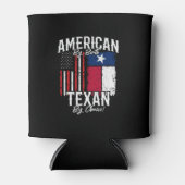 テキサス州プライド-テキサス州州旗 – 米国国旗 缶クーラー (正面)