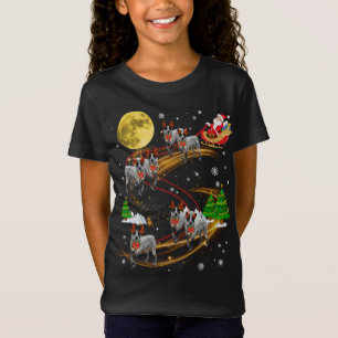 テキサス州ヘラートナディアクリスマスドッグライディングサンタX Tシャツ