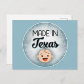 テキサス州ベビーおもしろいブルーニューボーイポストカード ポストカード (正面/裏面)