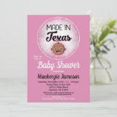 テキサス州ベビーシャワーアフリカンブラックベビー 招待状 (スタンド正面)