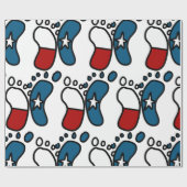 テキサス州ベビー足 ラッピングペーパー (フラット)