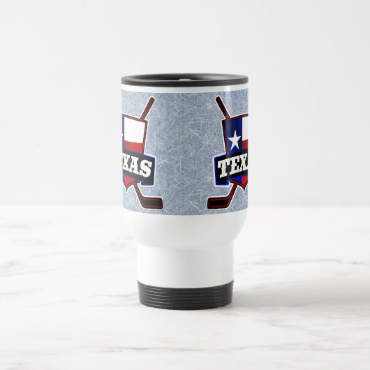 テキサス州ホッケー国旗の旅行カップ トラベルマグ (中央)