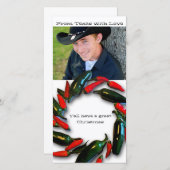 テキサス州ホットペッパーリースフォトクリスマスカード シーズンカード (正面/裏面)