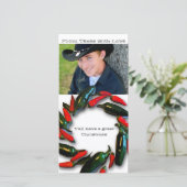 テキサス州ホットペッパーリースフォトクリスマスカード シーズンカード (スタンド正面)