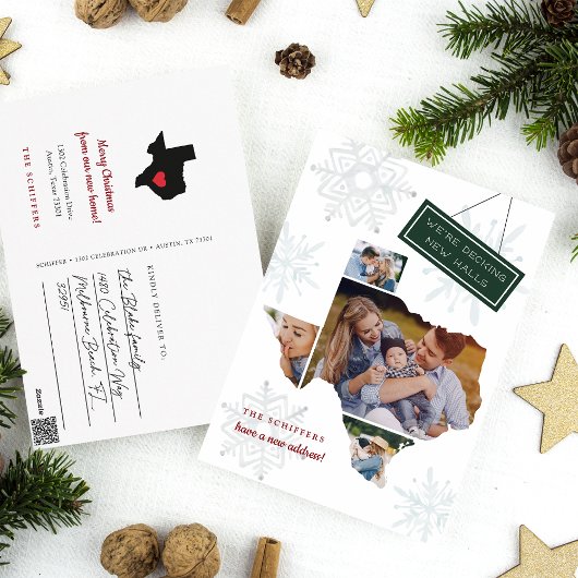 テキサス州ホリデー引越し案内はがき シーズンポストカード