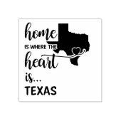 テキサス州ホームはハート ラバースタンプ (インプリント)