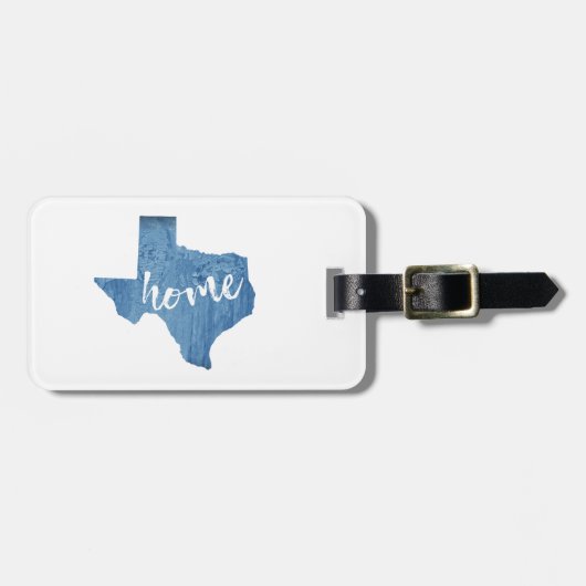 テキサス州ホームウッドグレイン ラゲッジタグ (正面横)