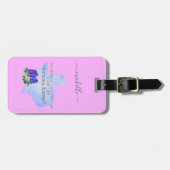 テキサス州ホームカスタム文字とカラー ラゲッジタグ (正面横)