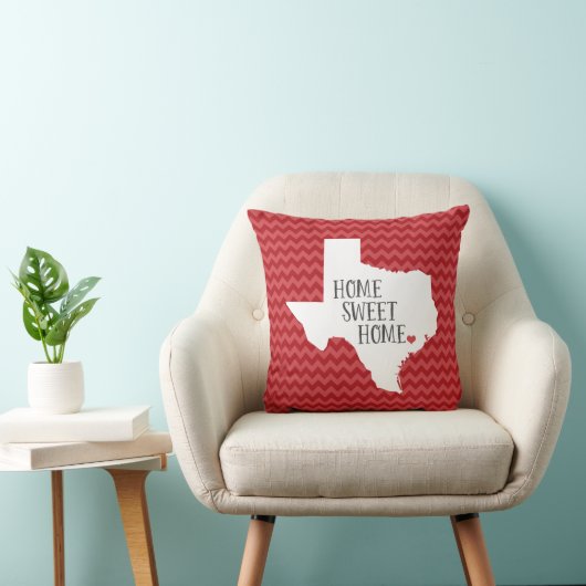 テキサス州ホームスイートホーム州シェブロン装飾用クッション クッション (椅子)