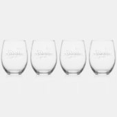 テキサス州ホームスイートホーム ステムなしワイングラス (裏面)