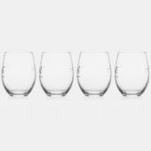 テキサス州ホームスイートホーム ステムなしワイングラス (左)