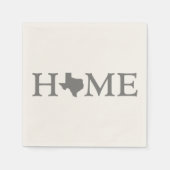 テキサス州ホーム州グレーローンスターテキサンワードアート スタンダードカクテルナプキン (正面)