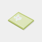 テキサス州ホーム州ラブウィズオプションカスタムハート ポストイット (アングル)