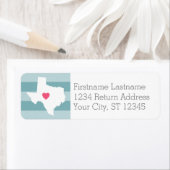 テキサス州ホーム州ラヴ結婚ィーズとカスタムハート ラベル (インサイチュ)