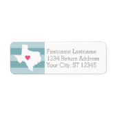 テキサス州ホーム州ラヴ結婚ィーズとカスタムハート ラベル (正面)