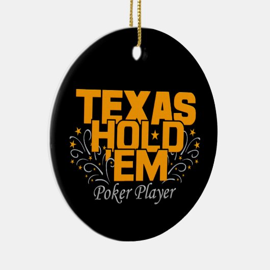 テキサス州ホールエムトランプのポーカーオーナメントカスタマイズ、 セラミックオーナメント (右)