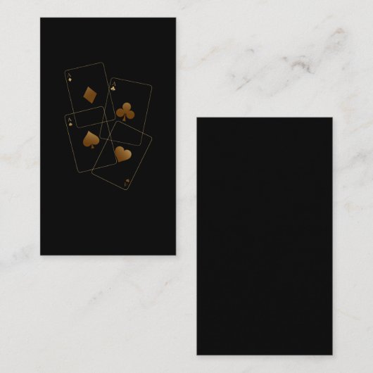 テキサス州ホールデムトランプのポーカープレーヤーカジノ賭博 名刺 (正面/裏面)
