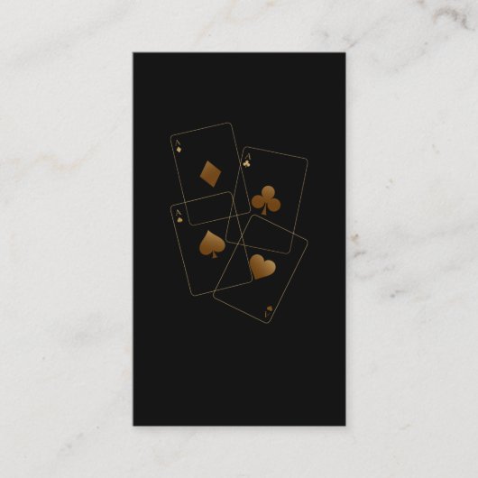 テキサス州ホールデムトランプのポーカープレーヤーカジノ賭博 名刺 (正面)
