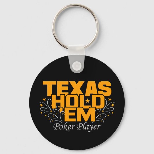 テキサス州ホールドエムトランプのポーカー キーホルダー (正面)