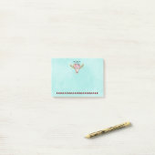 テキサス州ボホカウスカルと花シックトレンディー ポストイット (デスク上)