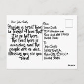 テキサス州ポストカードへようこそ ポストカード (裏面)