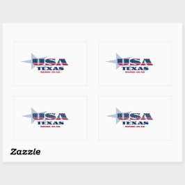 テキサス州マイホーム州シール 長方形シール