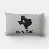 テキサス州マップローンスター州ハウディY'all ランバークッション (裏面)