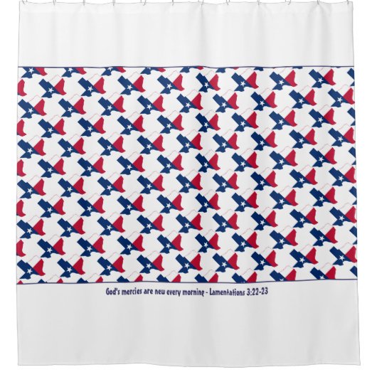 テキサス州マップローンスター州聖なる書物、 経典 シャワーカーテン (正面)