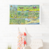 テキサス州マンガの地図 横断幕 (インサイチュ)