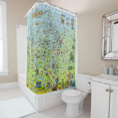 テキサス州マンガ地図シャワーカーテン シャワーカーテン (インサイチュ)