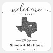 テキサス州ミニマル結婚主義テシャンの歓迎 スクエアシール (正面)