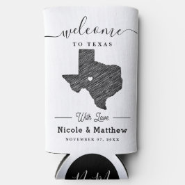 テキサス州ミニマル結婚主義テシャンの歓迎 スリム缶クーラー