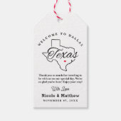 テキサス州ミニマ結婚リスト歓迎 ギフトタグ (正面)
